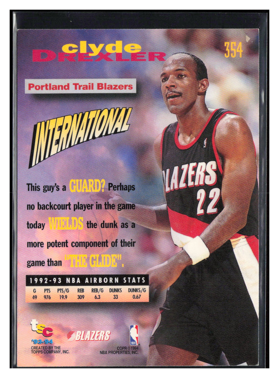 1993-94 Stadium Club #354 Clyde Drexler