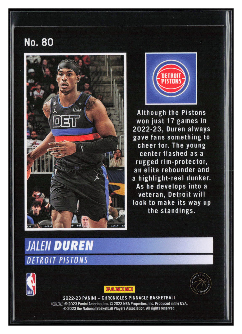 2022-23 Panini Chronicles #80 Jalen Duren