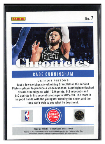 
2022-23 Panini Chronicles #7 Cade Cunningham