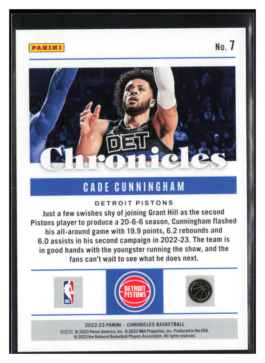 2022-23 Panini Chronicles #7 Cade Cunningham