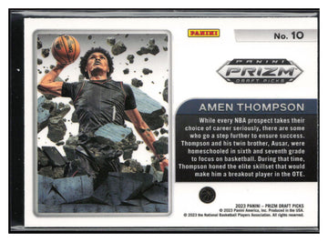 
2023 Panini Prizm Draft Picks #10 Amen Thompson Prizm Break