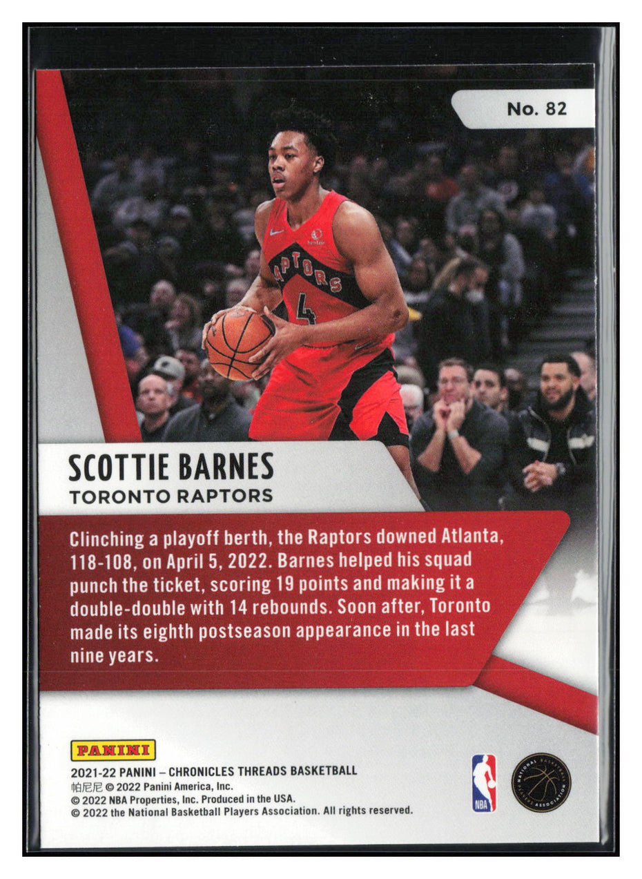 2021-22 Panini Chronicles #82 Scottie Barnes