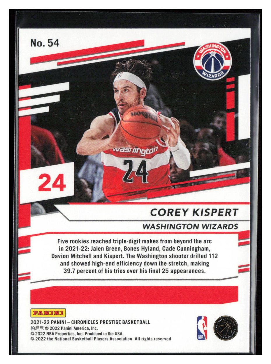 2021-22 Panini Chronicles #54 Corey Kispert