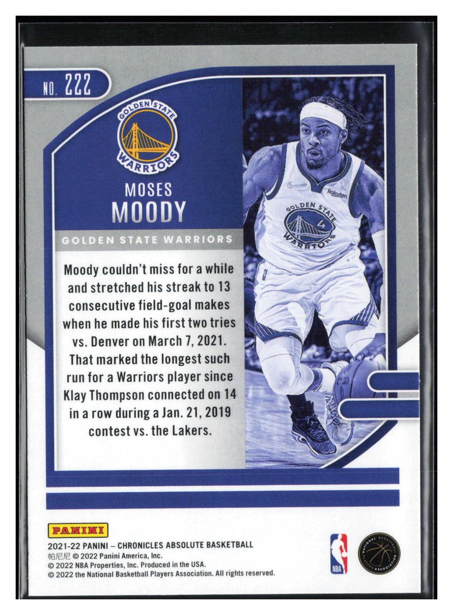 2021-22 Panini Chronicles #222 Moses Moody