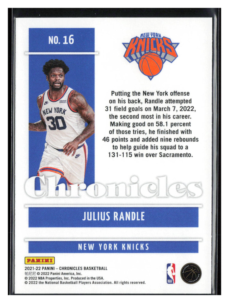 2021-22 Panini Chronicles #16 Julius Randle