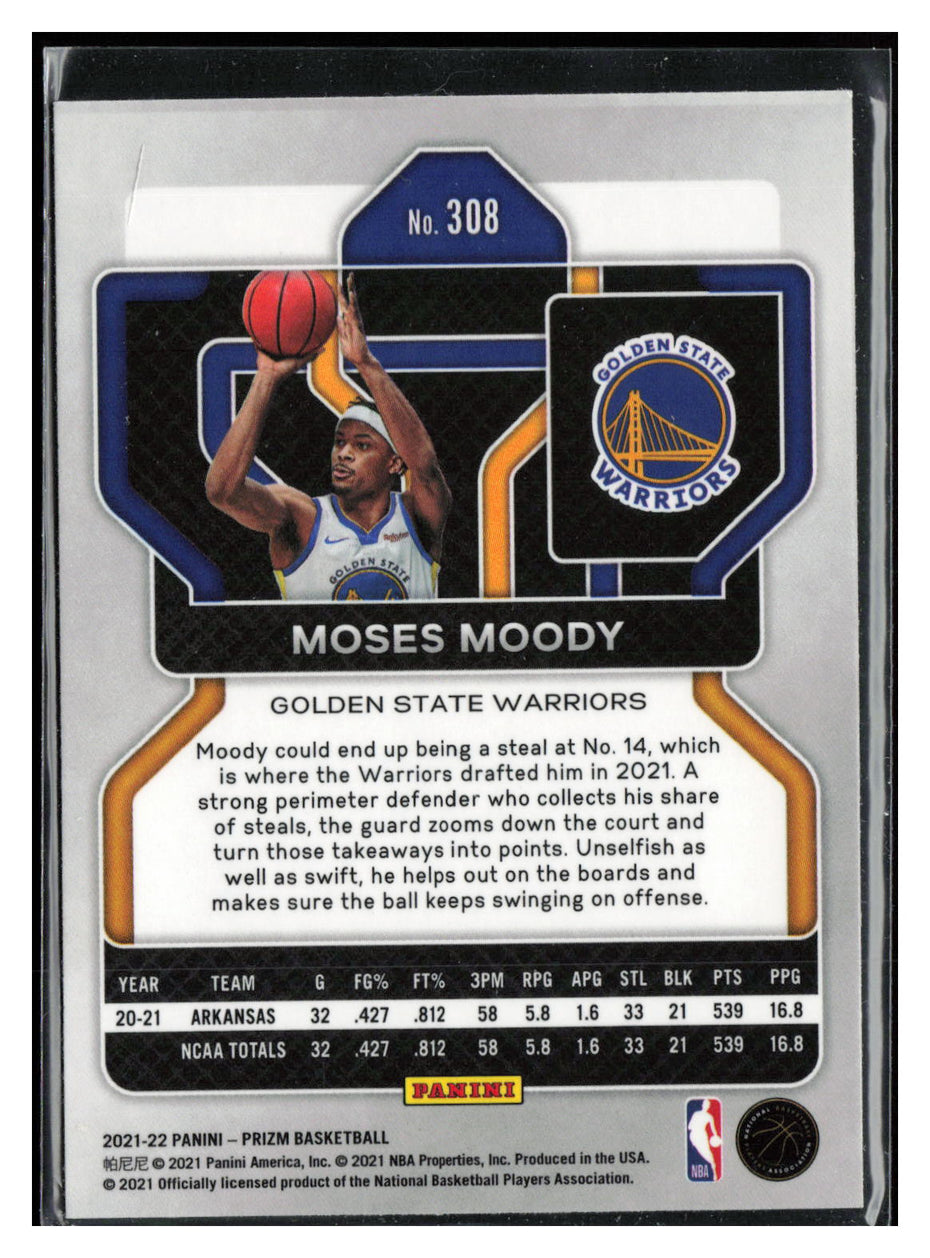 2021-22 Panini Prizm #308 Moses Moody