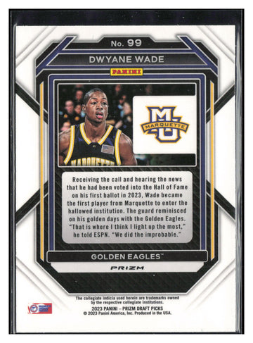 
2023 Panini Prizm Draft Picks #99 Dwyane Wade Green
