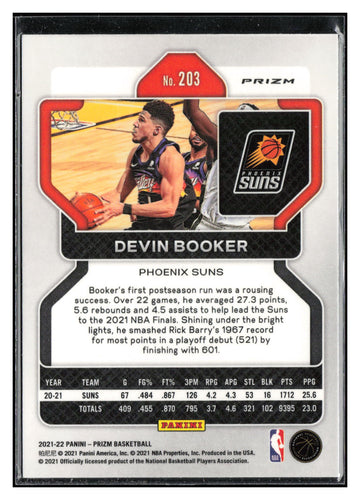 
2021-22 Panini Prizm #203 Devin Booker Red Ice