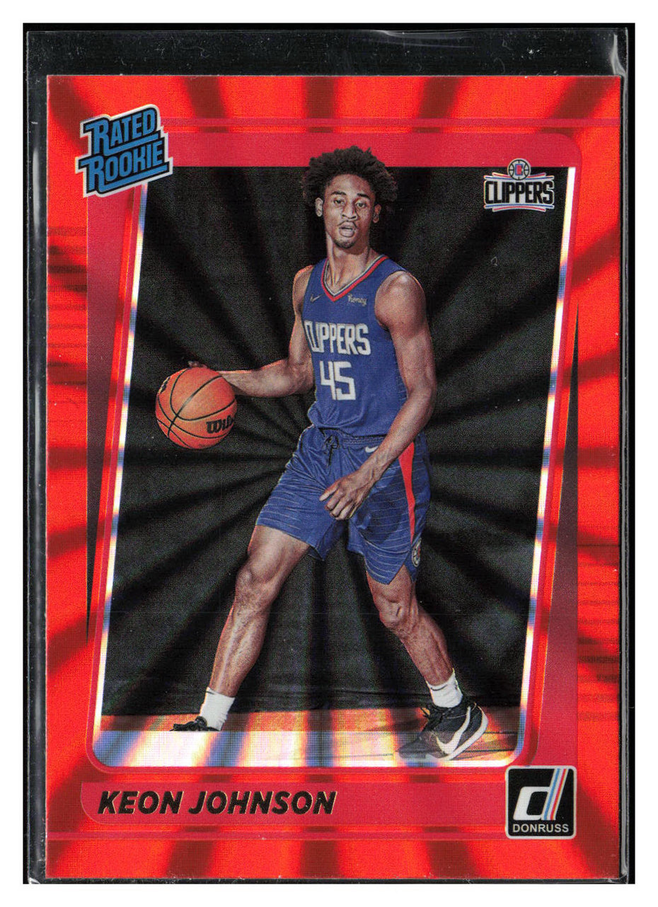 2021-22 Donruss #242 Keon Johnson Holo Orange Laser