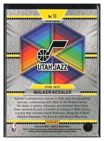 
2022-23 Panini Mosaic #13 Walker Kessler Introductions Mosaic