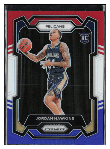 2023-24 Panini Prizm #130 Jordan Hawkins Prizms Red White and Blue