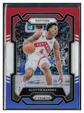 2023-24 Panini Prizm #24 Scottie Barnes Prizms Red White and Blue