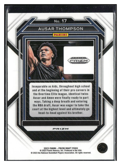 2023 Panini Prizm Draft Picks #17 Ausar Thompson Red Ice
