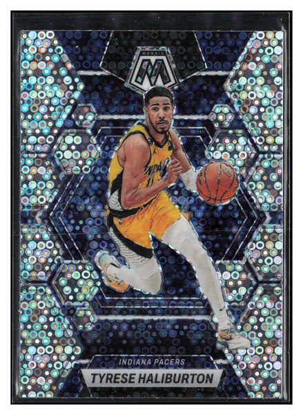 2022-23 Panini Mosaic #162 Tyrese Haliburton Fast Break Silver