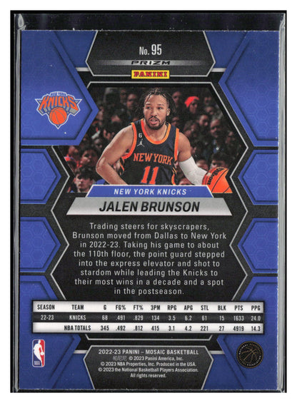 2022-23 Panini Mosaic #95 Jalen Brunson Mosaic