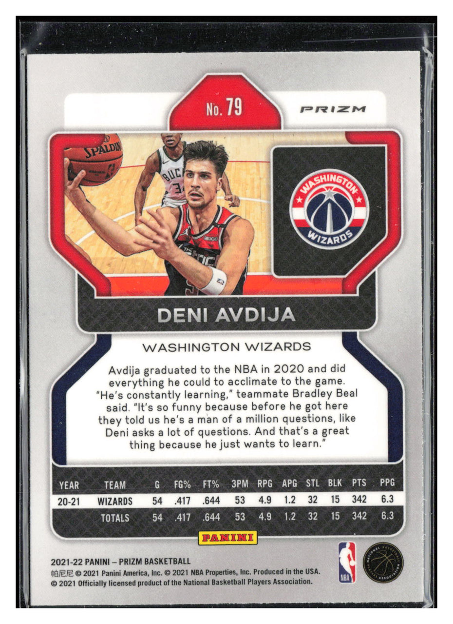 2021-22 Panini Prizm #79 Deni Avdija Red Ice