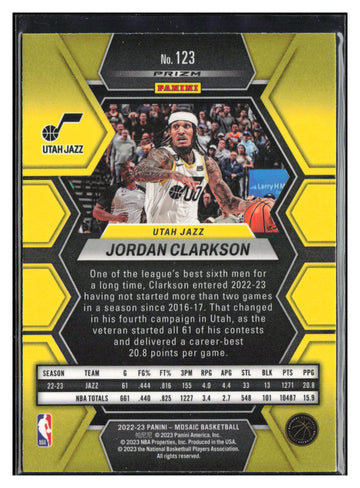 
2022-23 Panini Mosaic #123 Jordan Clarkson Red