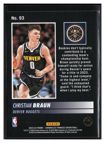 
2022-23 Panini Chronicles #93 Christian Braun