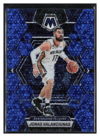 2022-23 Panini Mosaic #182 Jonas Valanciunas Fast Break Blue #/85