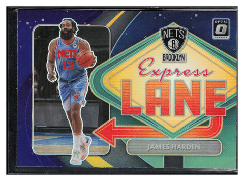 2020-21 Donruss Optic #25 James Harden Express Lane Purple