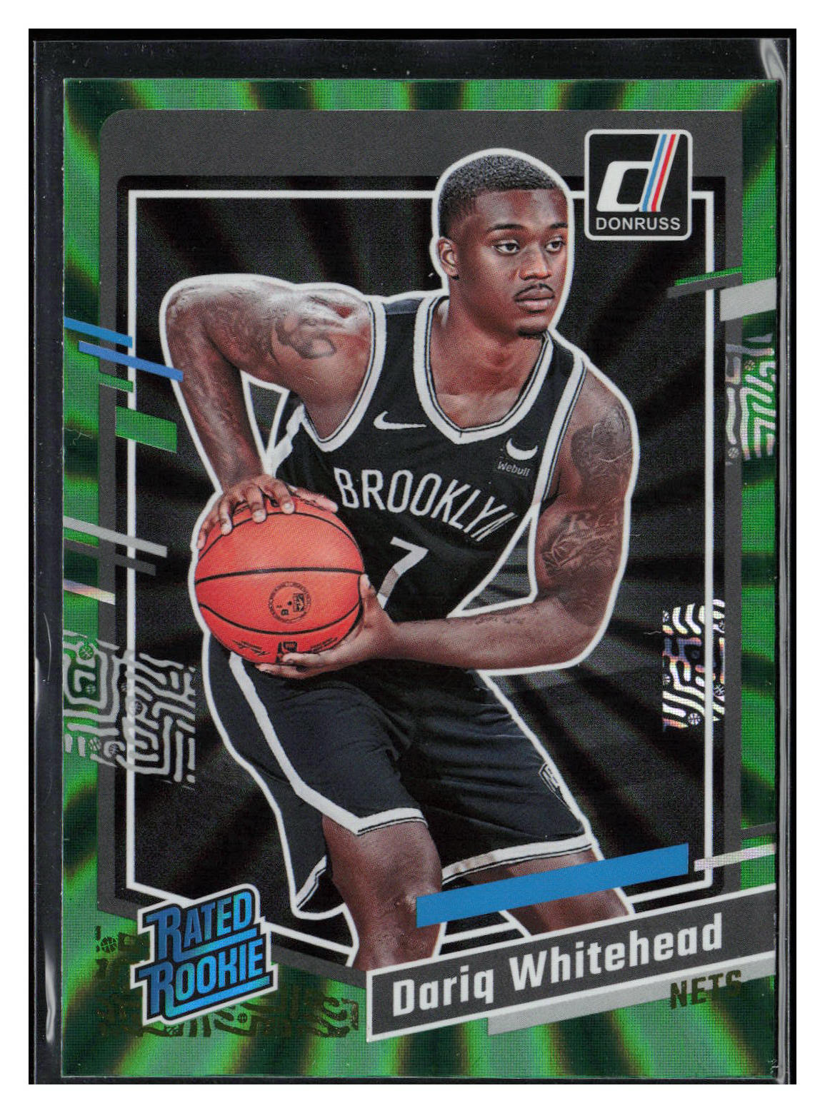 2023-24 Donruss #240 Dariq Whitehead Green Laser Holo