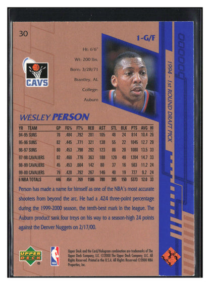 2000-01 Upper Deck #30 Wesley Person