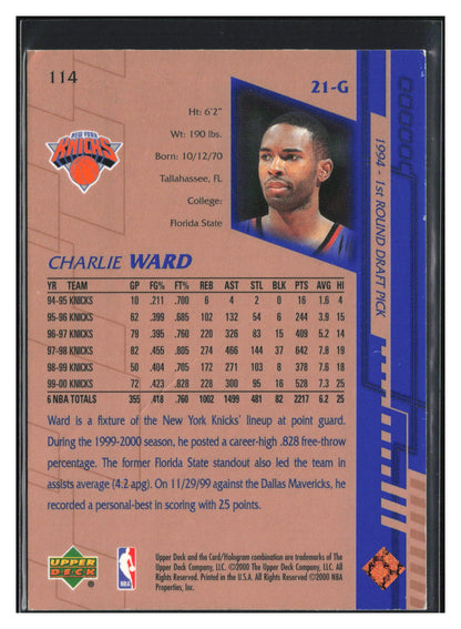 2000-01 Upper Deck #114 Charlie Ward