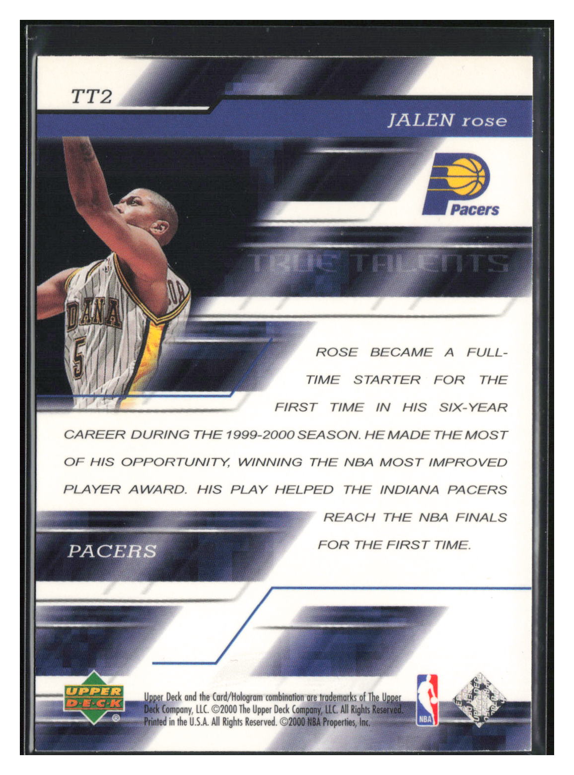 2000-01 Upper Deck #TT2 Jalen Rose True Talents