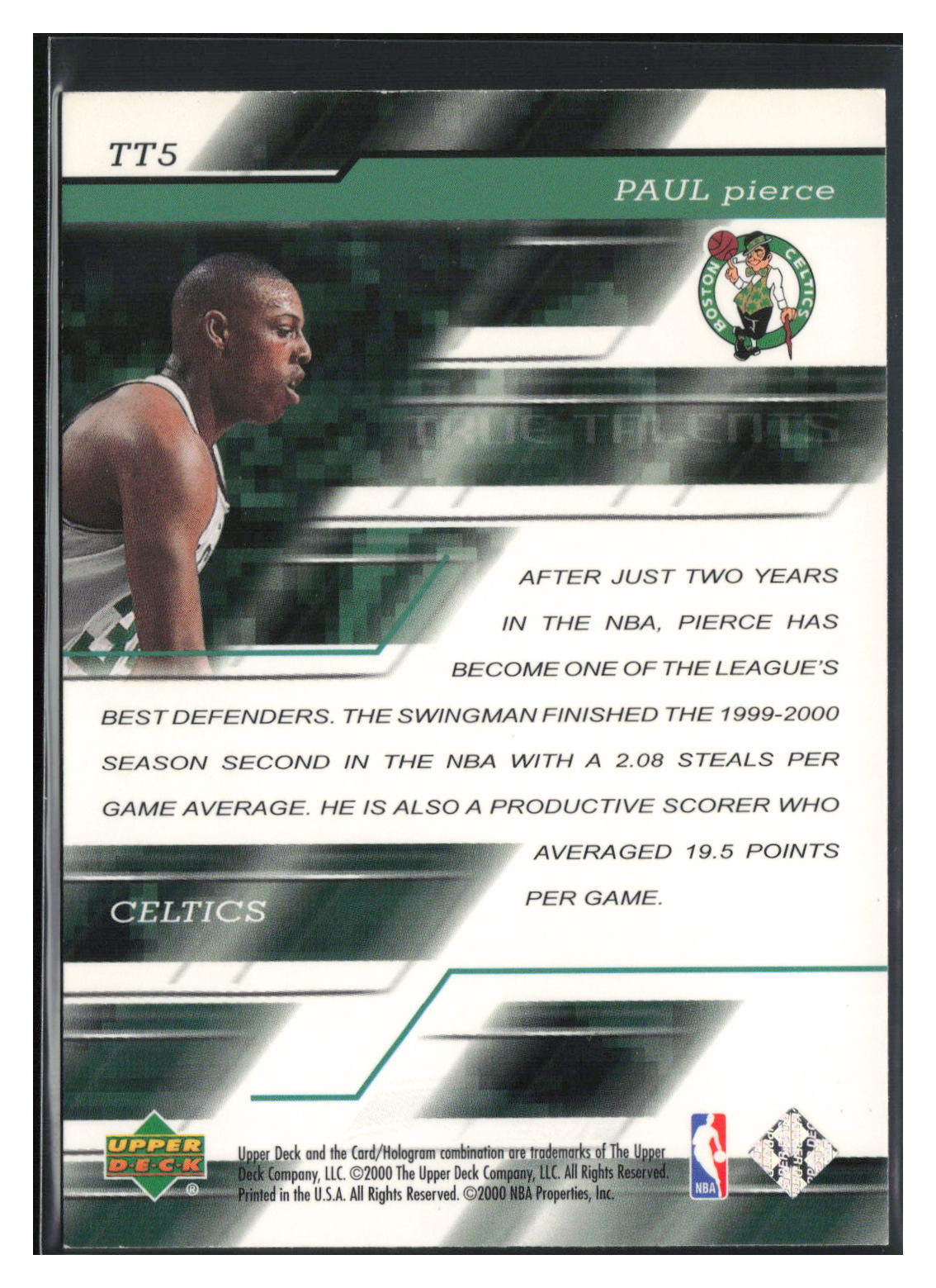 2000-01 Upper Deck #TT5 Paul Pierce True Talents