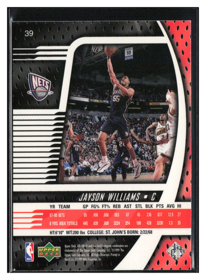 1998-99 Upper Deck Ionix #39 Jayson Williams