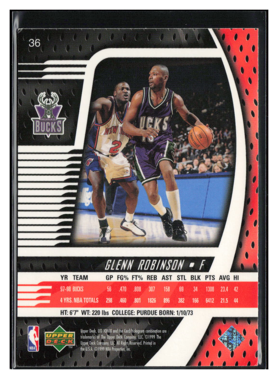 1998-99 Upper Deck Ionix #36 Glenn Robinson