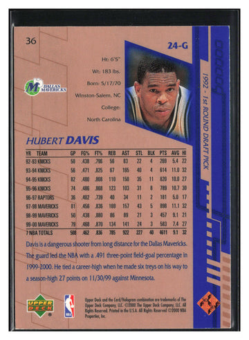 
2000-01 Upper Deck #36 Hubert Davis