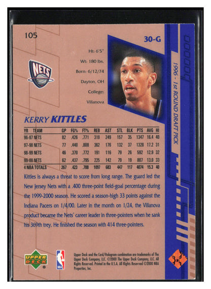 2000-01 Upper Deck #105 Kerry Kittles
