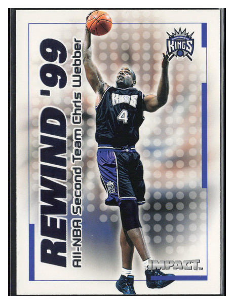 1999-00 SkyBox Impact #20 RN Chris Webber Rewind '99