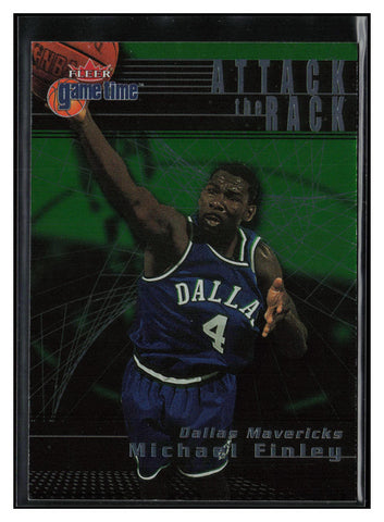 2000-01 Fleer Game Time #19 AR Michael Finley Attack the Rack