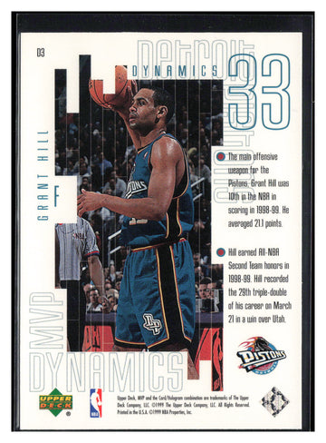 
1999-00 Upper Deck MVP #D3 Grant Hill Dynamics