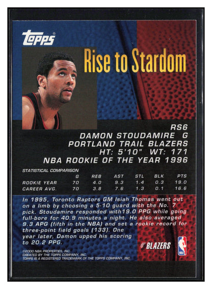 2000-01 Topps #RS6 Damon Stoudamire Rise to Stardom