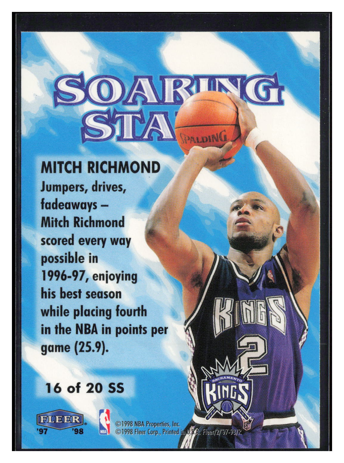 1997-98 Fleer #16SS Mitch Richmond Soaring Stars