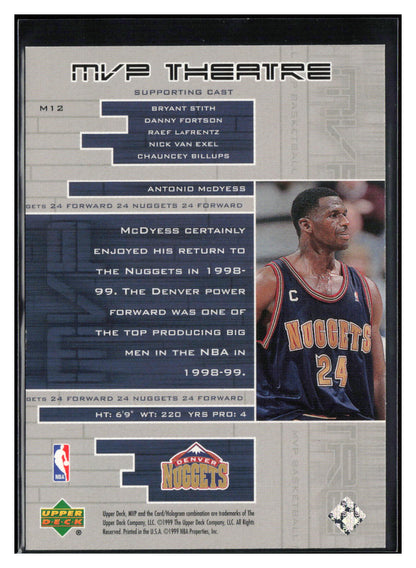 1999-00 Upper Deck MVP #M12 Antonio McDyess MVP Theatre