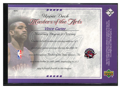 2000-01 Upper Deck #MA1 Vince Carter Masters of the Arts