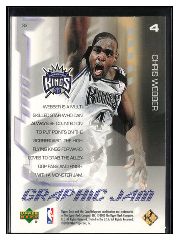 
2000-01 Upper Deck #G3 Chris Webber Graphic Jam