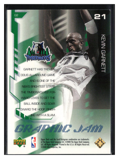 2000-01 Upper Deck #G2 Kevin Garnett Graphic Jam