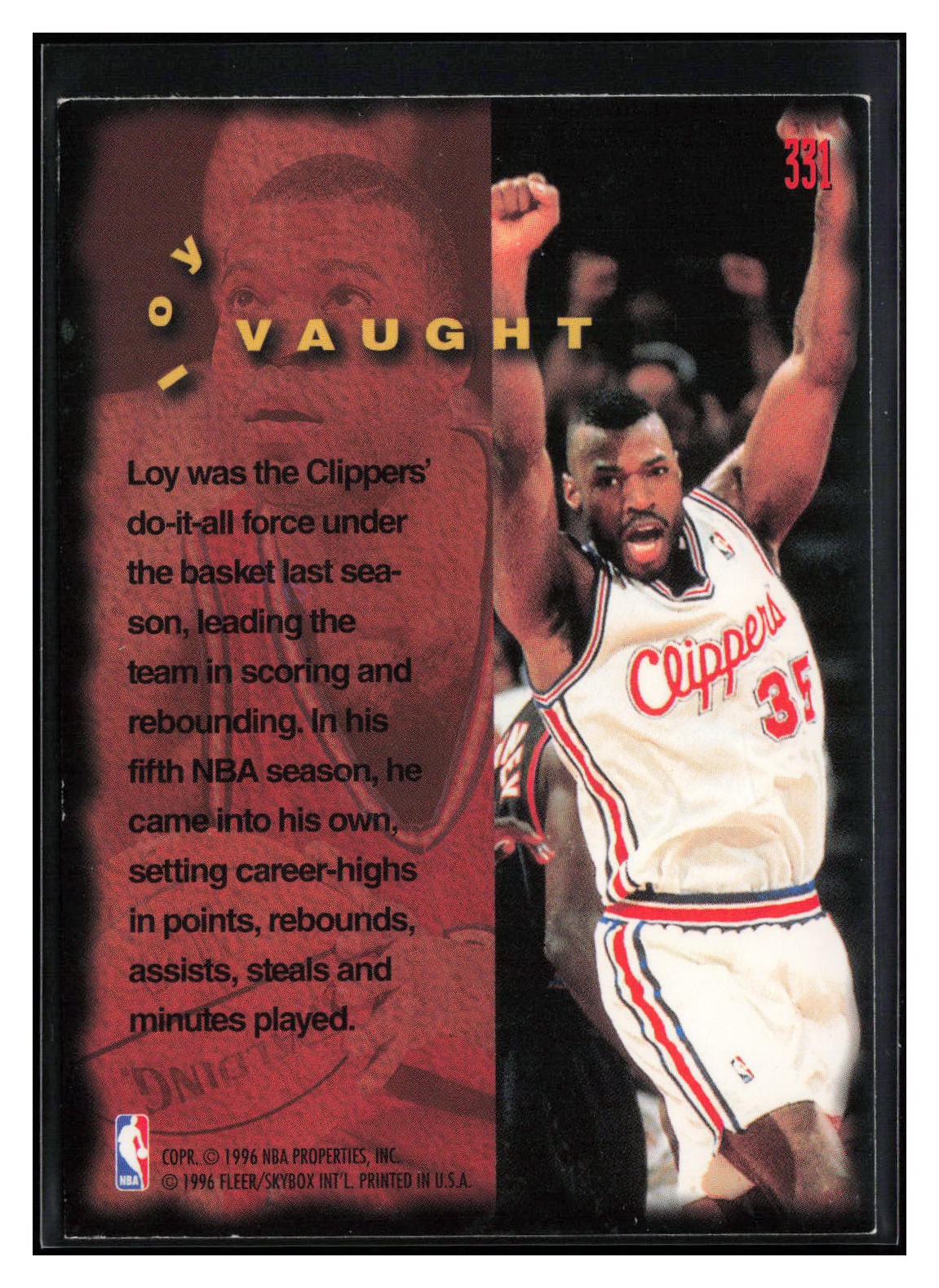 1995-96 Fleer #402 Loy Vaught