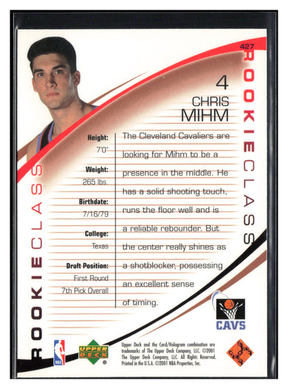 2000-01 Upper Deck #427 Chris Mihm
