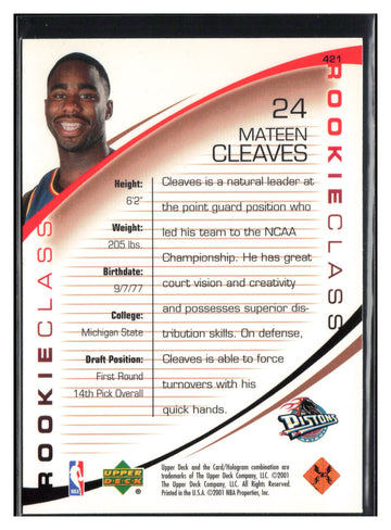 
2000-01 Upper Deck #421 Mateen Cleaves