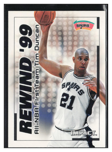 1999-00 SkyBox Impact #16 RN Tim Duncan Rewind '99