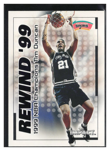 1999-00 SkyBox Impact #8 RN Tim Duncan Rewind '99