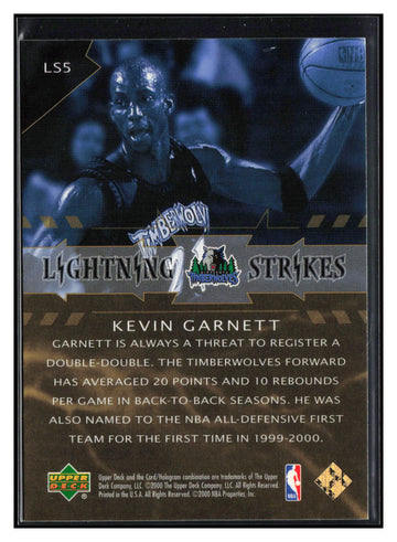 
2000-01 Upper Deck #LS5 Kevin Garnett Lightning Strikes