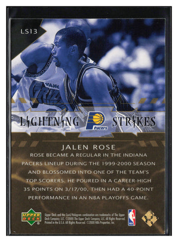 
2000-01 Upper Deck #LS13 Jalen Rose Lightning Strikes