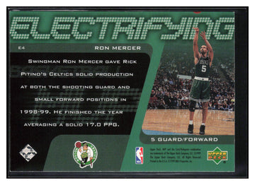
1999-00 Upper Deck MVP #E4 Ron Mercer Electrifying